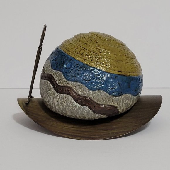 Cracker Barrel Go Green Whimsical Stoneware Metal Garden Bug/Snail Decor ~ EUC! - Picture 4 of 6